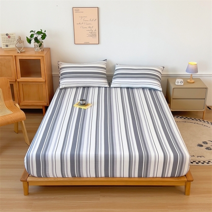 91家纺网 家纺一手货源 找家纺 多品 2024新款水洗棉皱皱纱单品床笠 墨尔本