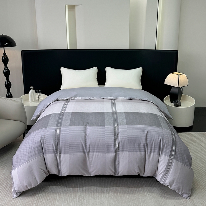 91家纺网 家纺一手货源 找家纺 2024新款A类全棉磨毛数码印花系列单被套 杰弗里灰