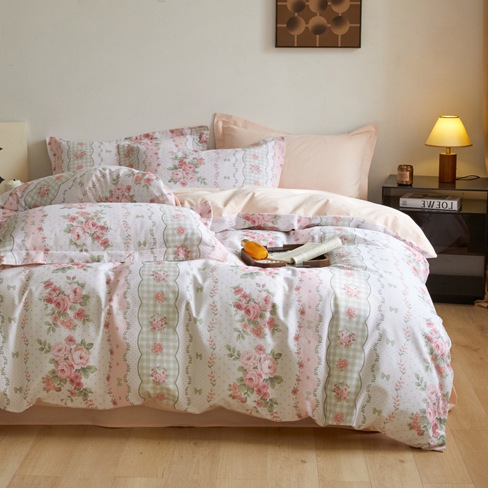 91家纺网 家纺一手货源 找家纺 涵宸家纺 2024新款亲肤全棉磨毛印花四件套--芬兰系列 1多萝西