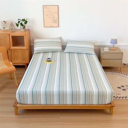 91家纺网 家纺一手货源 找家纺 （总）多品 2024新款水洗棉皱皱纱单品床笠