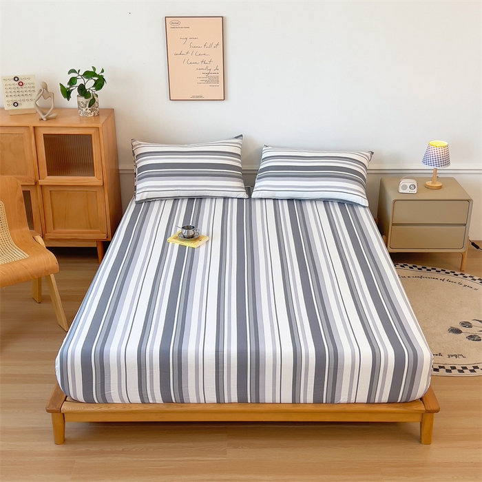 91家纺网 家纺一手货源 找家纺 多品 2024新款水洗棉皱皱纱单品床笠 墨尔本