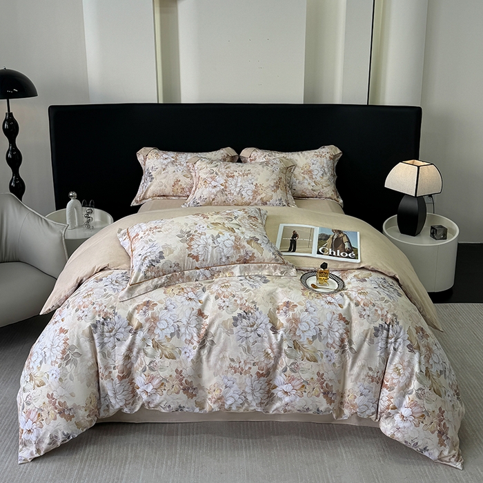 91家纺网 家纺一手货源 找家纺 2024新款A类全棉磨毛数码印花系列四件套 曲艺芳华