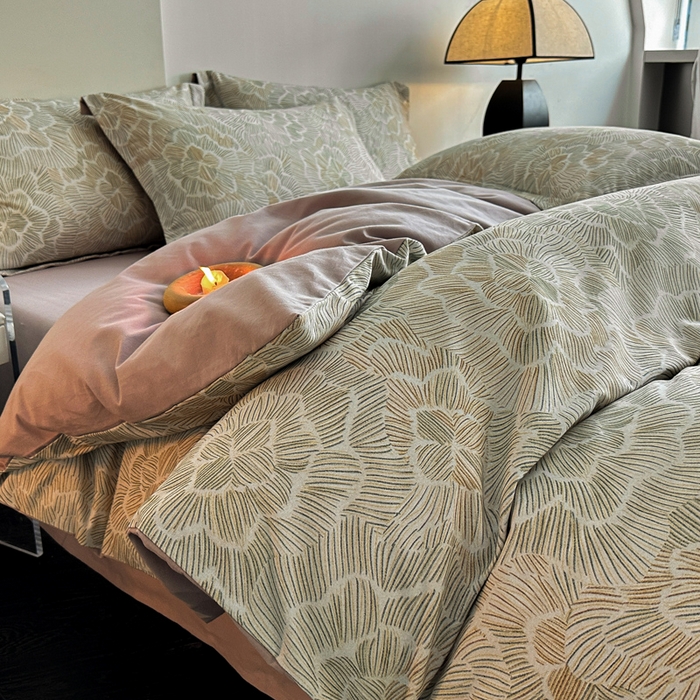 91家纺网 家纺一手货源 找家纺 涵宸家纺 2024新款亲肤全棉磨毛印花四件套--芬兰系列 繁花