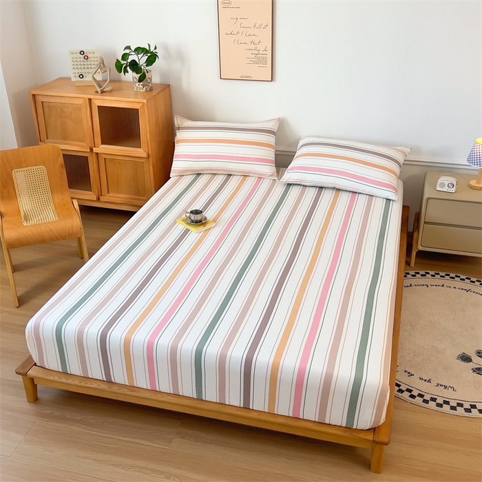 91家纺网 家纺一手货源 找家纺 多品 2024新款水洗棉皱皱纱单品床笠 可可西里