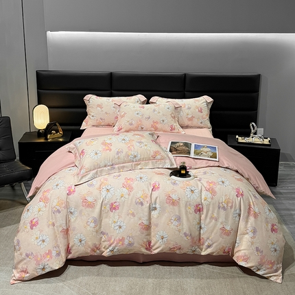 91家纺网 家纺一手货源 找家纺 （总）2024新款A类全棉磨毛数码印花系列四件套