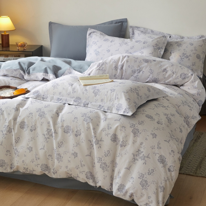 91家纺网 家纺一手货源 找家纺 涵宸家纺 2024新款亲肤全棉磨毛印花四件套--芬兰系列 生如夏花