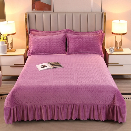 芸锦豪 2024新款宝宝绒床盖 魅力紫