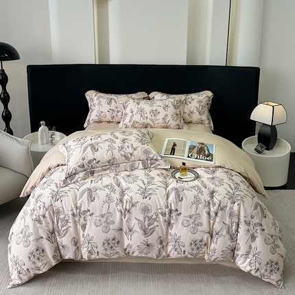 91家纺网 家纺一手货源 找家纺 （总）2024新款A类全棉磨毛数码印花系列四件套