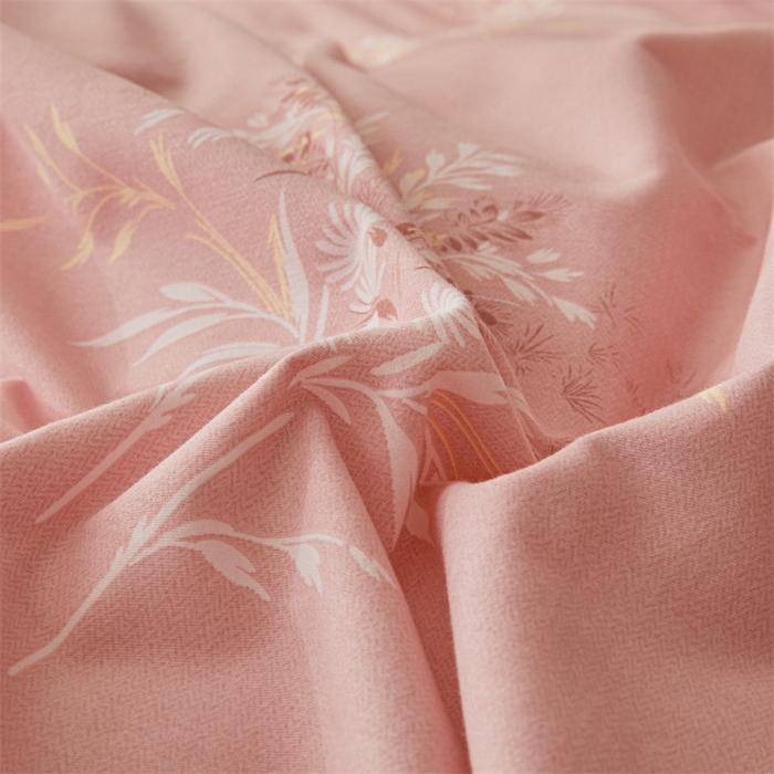 91家纺网 家纺一手货源 找家纺 缦彩 （支持一件定制）2024新款全棉被套加厚生态磨毛学生单被套纯棉被罩 抒情花季-粉