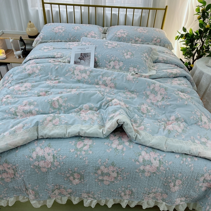 91家纺网 家纺一手货源 找家纺 暖居 2024新款春秋被床盖四件套 苏里南