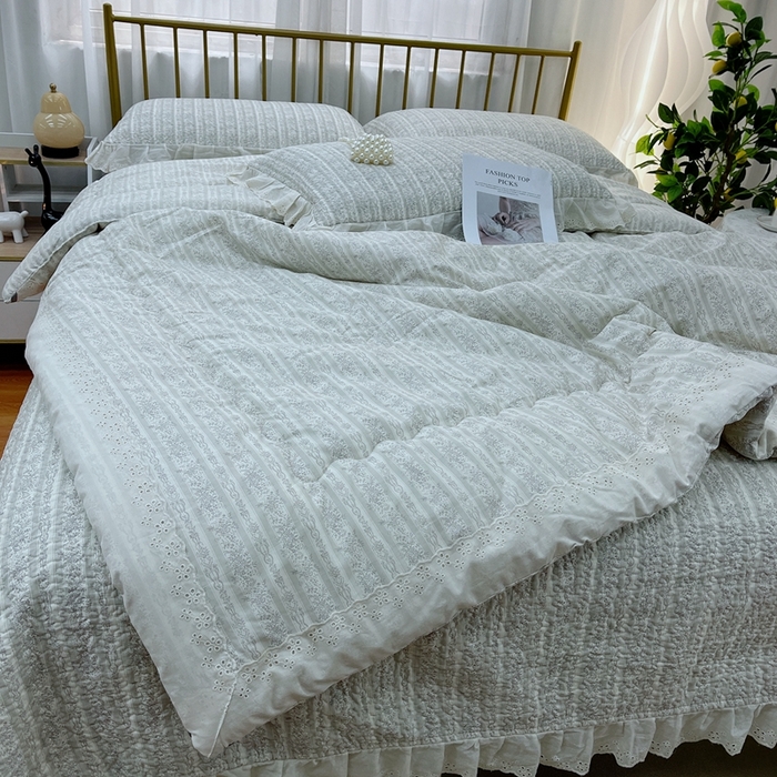 91家纺网 家纺一手货源 找家纺 暖居 2024新款春秋被床盖四件套 伊甸园