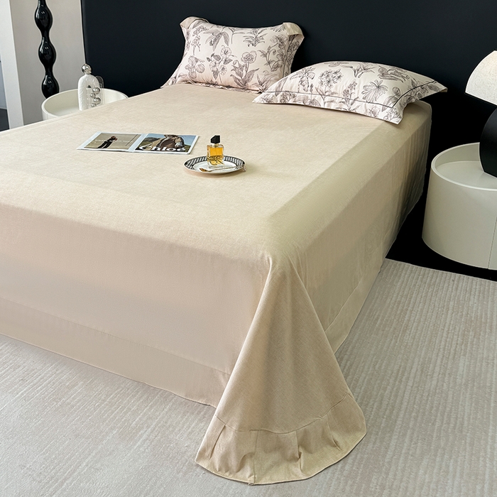 91家纺网 家纺一手货源 找家纺 2024新款A类全棉磨毛数码印花系列四件套 叶舒