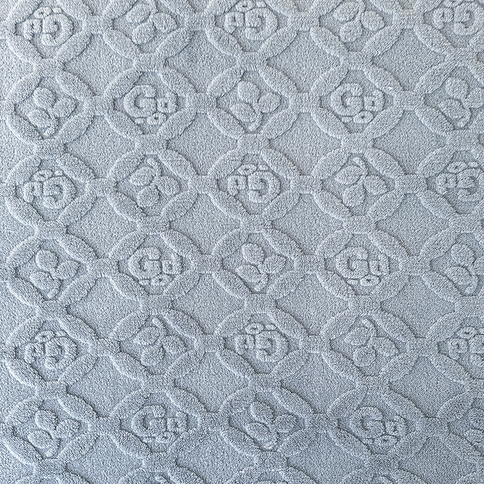 91家纺网 家纺一手货源 找家纺 芸锦豪 2024新款三叶草提花毛毯--卷边款 湖兰