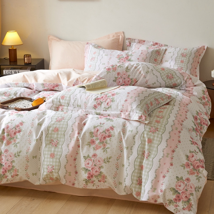 91家纺网 家纺一手货源 找家纺 涵宸家纺 2024新款亲肤全棉磨毛印花四件套--芬兰系列 1多萝西