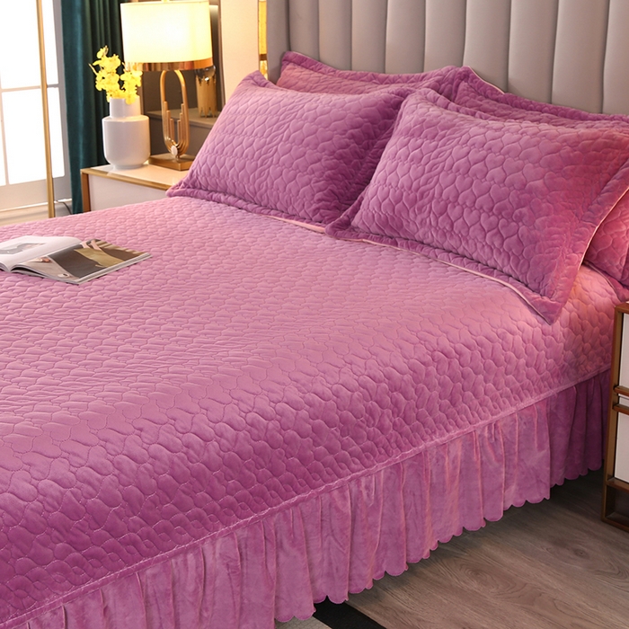 91家纺网 家纺一手货源 找家纺 芸锦豪 2024新款宝宝绒床盖 魅力紫