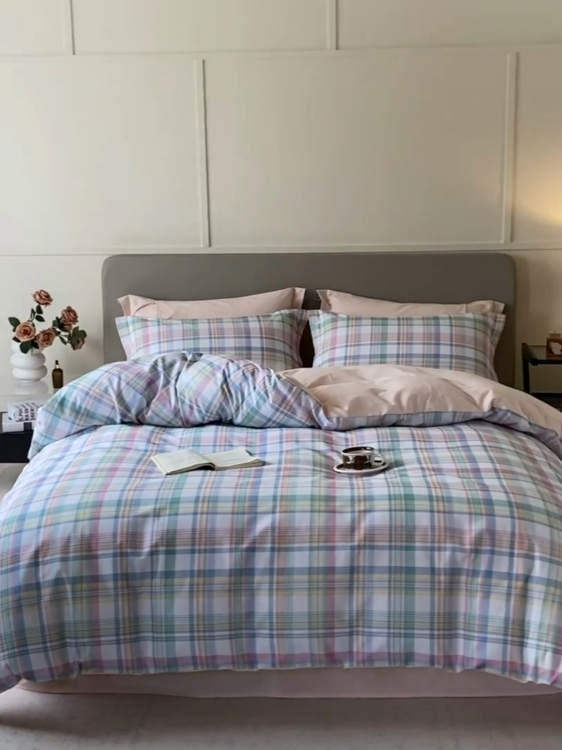 91家纺网 家纺一手货源 找家纺 涵宸家纺 2024新款亲肤全棉磨毛印花四件套--芬兰系列 棒棒糖