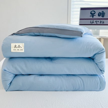 91家纺网 家纺一手货源 找家纺 （总）2025新款水洗棉双层纱立体大豆被冬被被芯被子春秋被