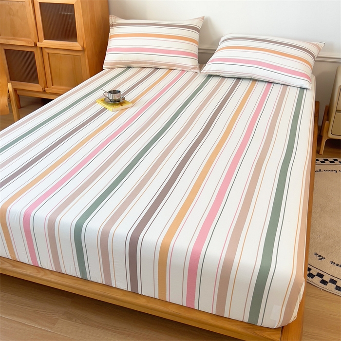 91家纺网 家纺一手货源 找家纺 多品 2024新款水洗棉皱皱纱单品床笠 可可西里