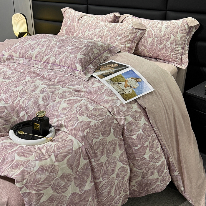 91家纺网 家纺一手货源 找家纺 2024新款A类全棉磨毛数码印花系列四件套 如伊咖