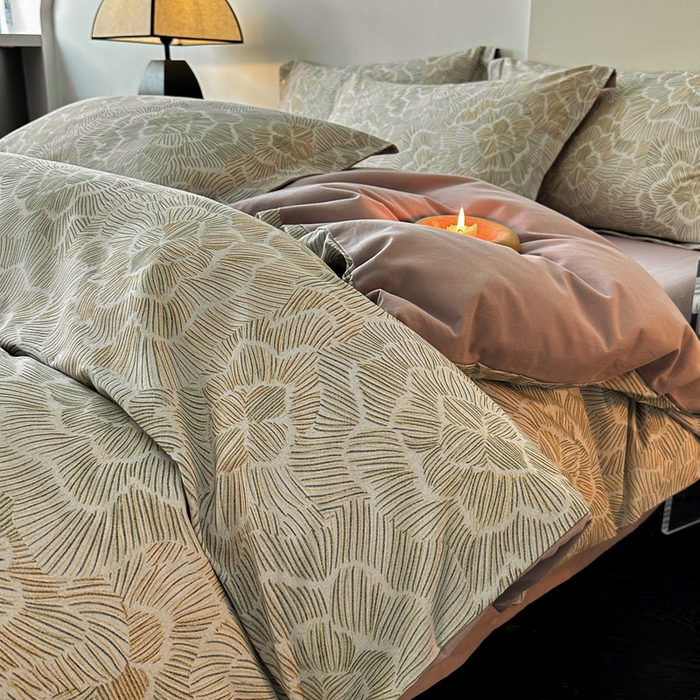 91家纺网 家纺一手货源 找家纺 涵宸家纺 2024新款亲肤全棉磨毛印花四件套--芬兰系列 繁花