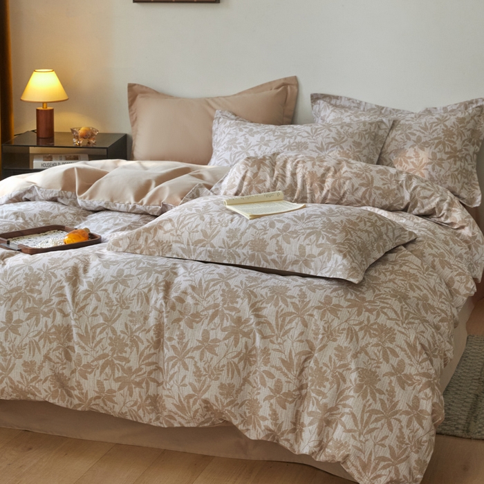 91家纺网 家纺一手货源 找家纺 涵宸家纺 2024新款亲肤全棉磨毛印花四件套--芬兰系列 夜莺之歌