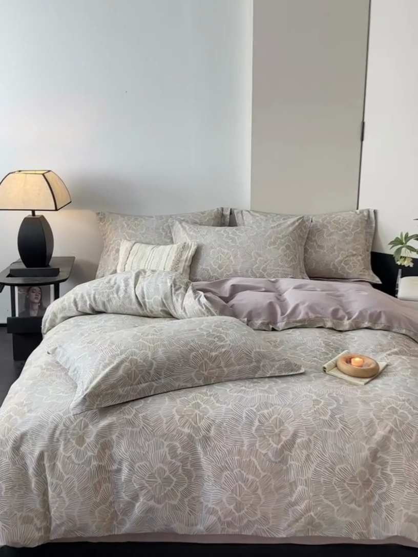 91家纺网 家纺一手货源 找家纺 涵宸家纺 2024新款亲肤全棉磨毛印花四件套--芬兰系列 繁花