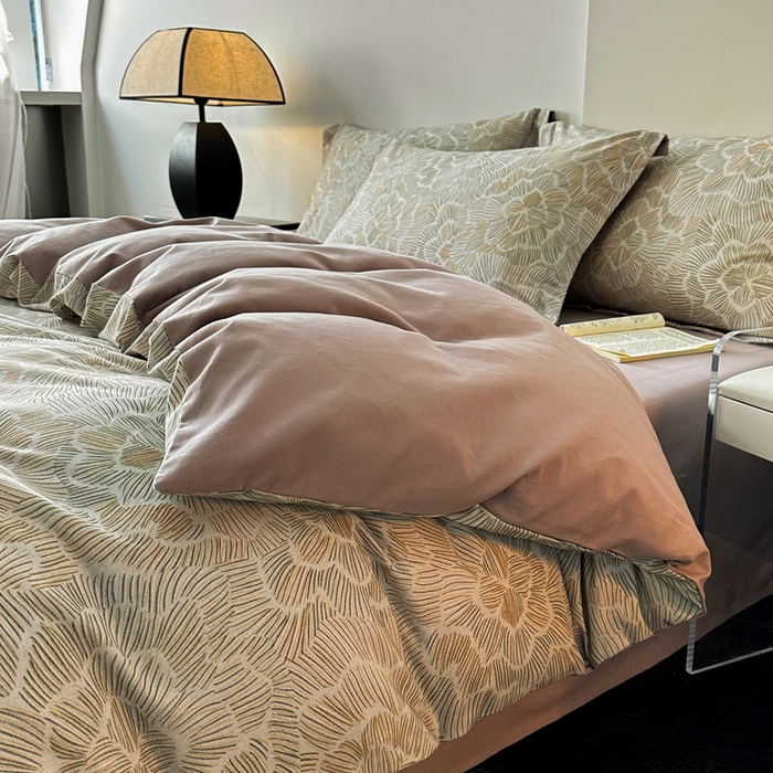 91家纺网 家纺一手货源 找家纺 涵宸家纺 2024新款亲肤全棉磨毛印花四件套--芬兰系列 繁花