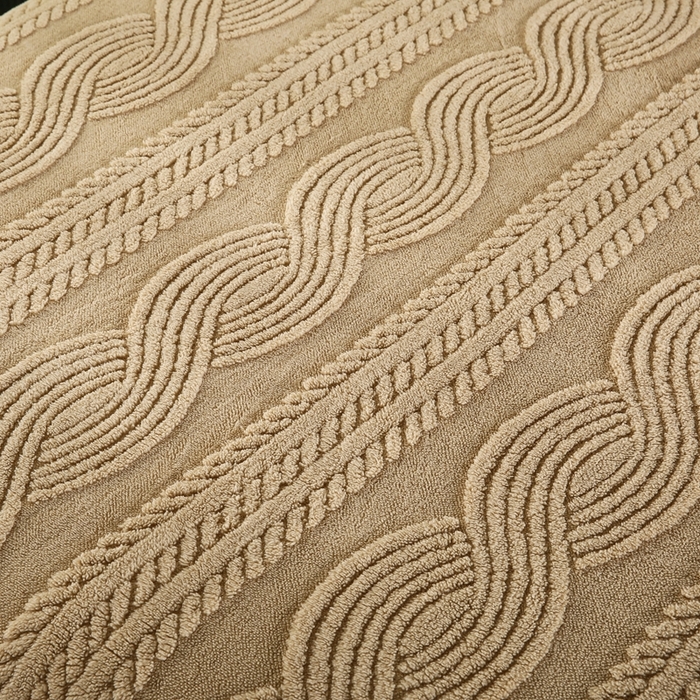 91家纺网 家纺一手货源 找家纺 巴木赫 2024新款8字配色双层羊羔绒毛毯 浅黄