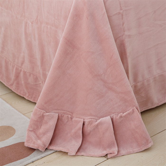 91家纺网 家纺一手货源 找家纺 锦罗绣 2024新款加厚牛奶绒四件套印花四件套单被套 佳期如梦-胭粉