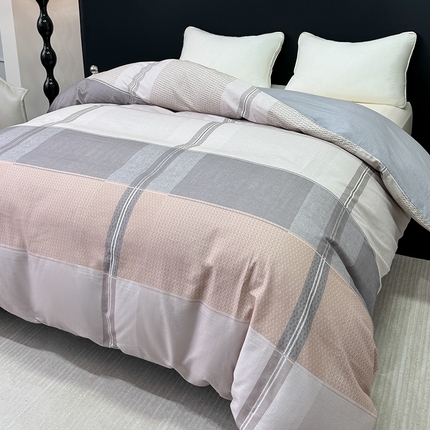 91家纺网 家纺一手货源 找家纺 2024新款A类全棉磨毛数码印花系列单被套 彼斯堡咖