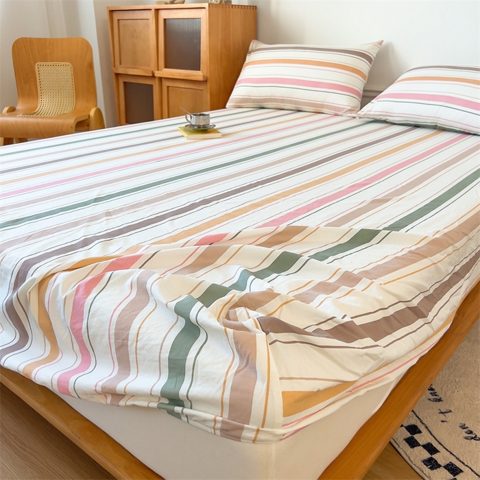 91家纺网 家纺一手货源 找家纺 多品 2024新款水洗棉皱皱纱单品床笠 可可西里