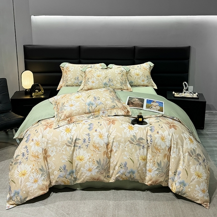 91家纺网 家纺一手货源 找家纺 （总）2024新款A类全棉磨毛数码印花系列四件套