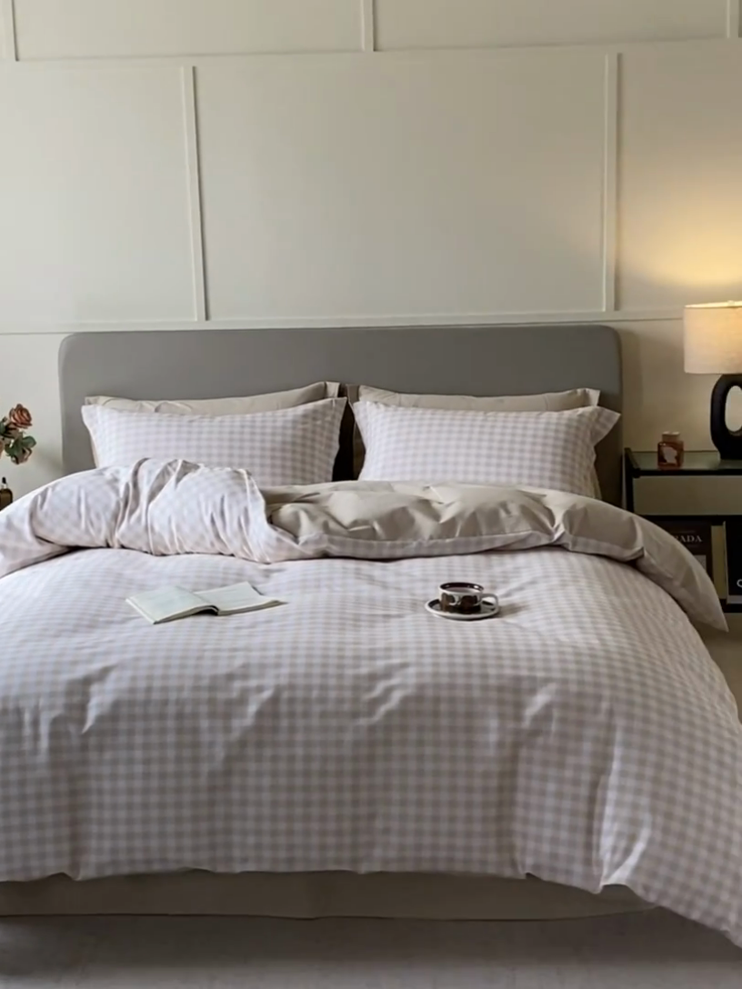 91家纺网 家纺一手货源 找家纺 涵宸家纺 2024新款亲肤全棉磨毛印花四件套--芬兰系列 简兮米