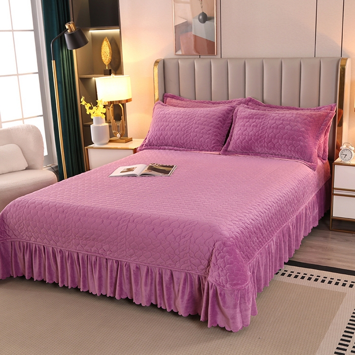 91家纺网 家纺一手货源 找家纺 芸锦豪 2024新款宝宝绒床盖 魅力紫