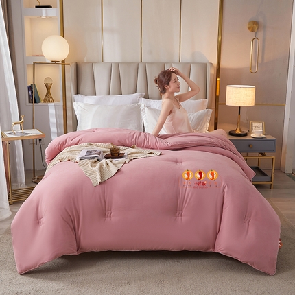 91家纺网 家纺一手货源 找家纺 33家纺 2024新款-A类小辣椒蜜桃暖绒春秋被冬被速暖被子被芯 香叶红