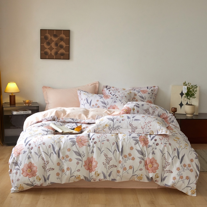 91家纺网 家纺一手货源 找家纺 涵宸家纺 2024新款亲肤全棉磨毛印花四件套--芬兰系列 花样年华