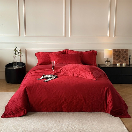 91家纺网 家纺一手货源 找家纺 （总）花时间 2024新款宽边提花轻奢设计师款原创四件套系列