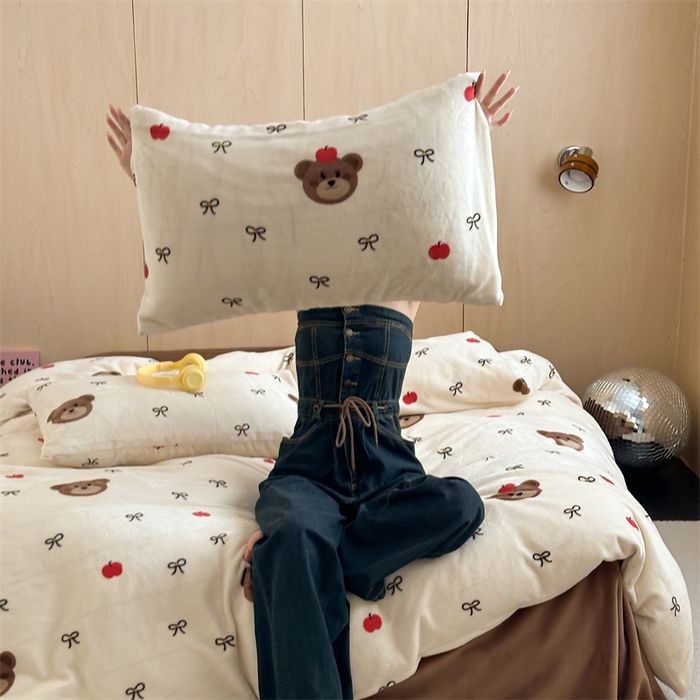 91家纺网 家纺一手货源 找家纺 （总）呗旺鹿 2024新款小红书爆款牛奶绒印花四件套