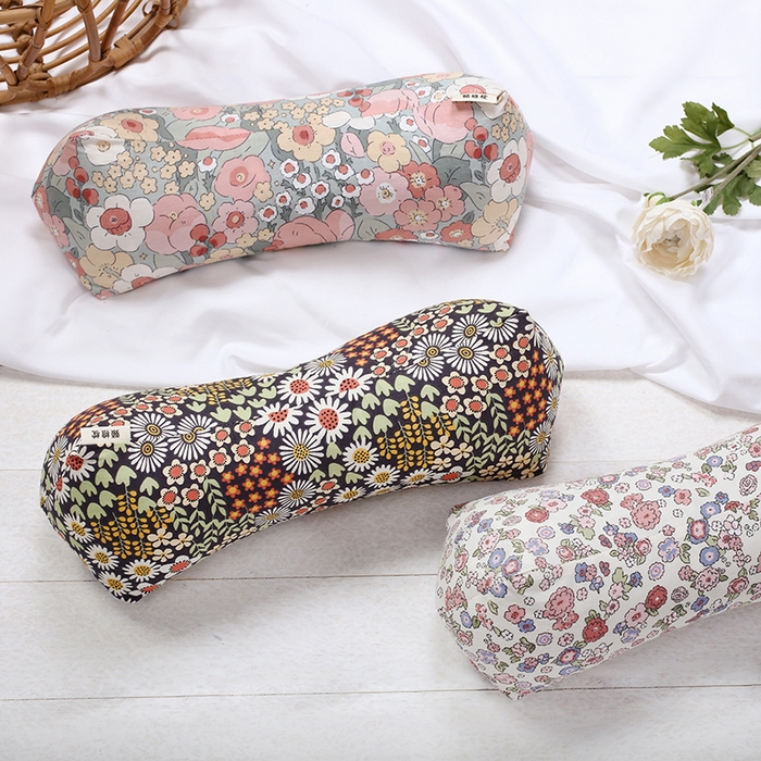 91家纺网 家纺一手货源 找家纺 （总）明星枕业全棉荞麦枕颈椎三角枕成人花草枕荞麦壳+10%薰衣草枕芯