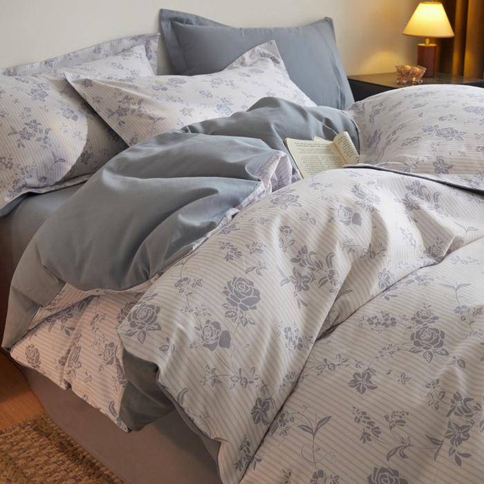 91家纺网 家纺一手货源 找家纺 涵宸家纺 2024新款亲肤全棉磨毛印花四件套--芬兰系列 生如夏花