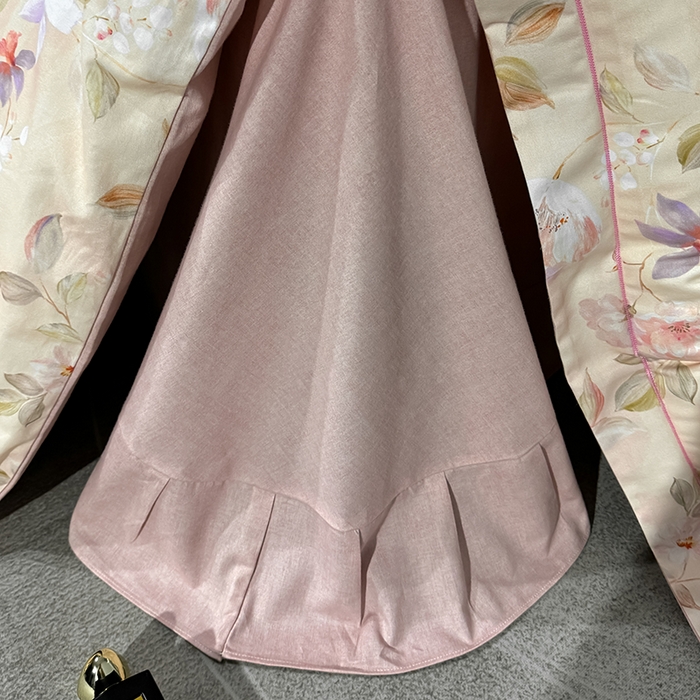 91家纺网 家纺一手货源 找家纺 2024新款A类全棉磨毛数码印花系列四件套 科莫花园粉