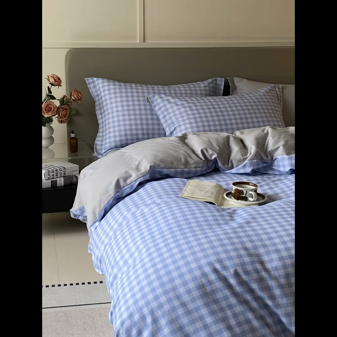 91家纺网 家纺一手货源 找家纺 涵宸家纺 2024新款亲肤全棉磨毛印花四件套--芬兰系列 简兮兰