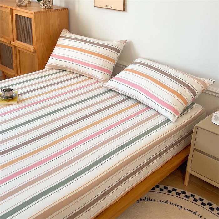 91家纺网 家纺一手货源 找家纺 多品 2024新款水洗棉皱皱纱单品床笠 可可西里