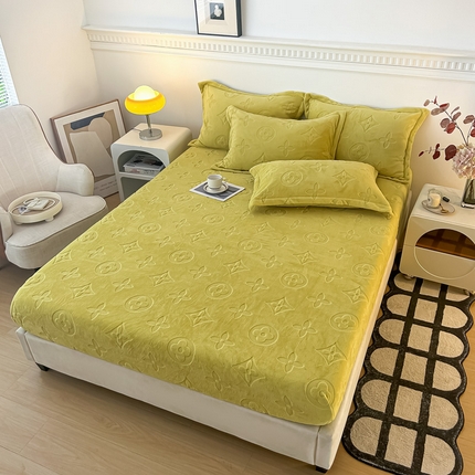 91家纺网 家纺一手货源 找家纺 （总）绒多多 2025新款直播电商爆款纯色牛奶绒床笠