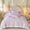 91家纺网 家纺一手货源 找家纺 捌月  2025新款轻法风宽边雕花牛奶绒四件套提花牛奶绒加厚保暖绒套件直播新品 爱心min-紫