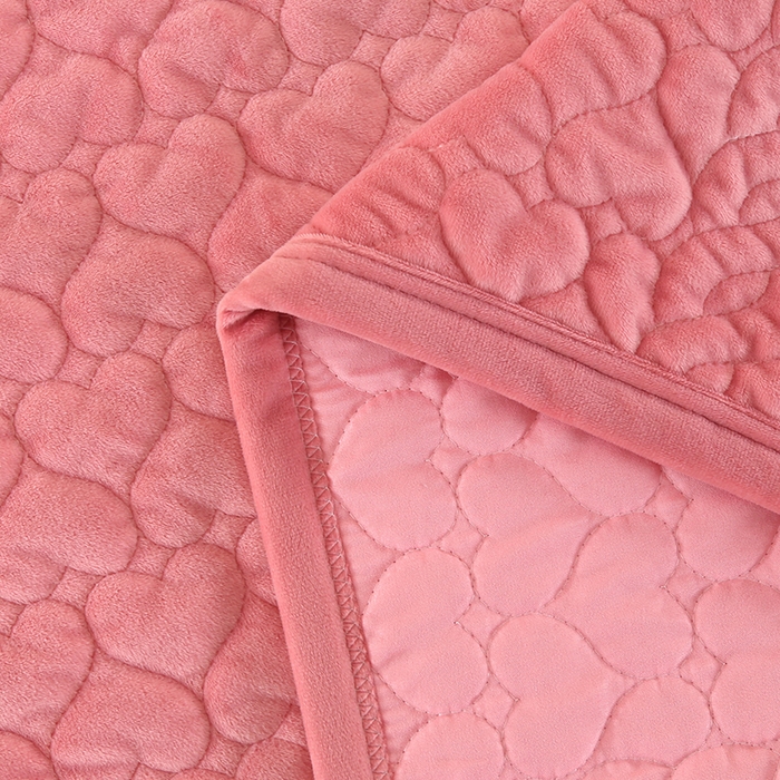 91家纺网 家纺一手货源 找家纺 芸锦豪 2024新款宝宝绒床盖 浅豆沙