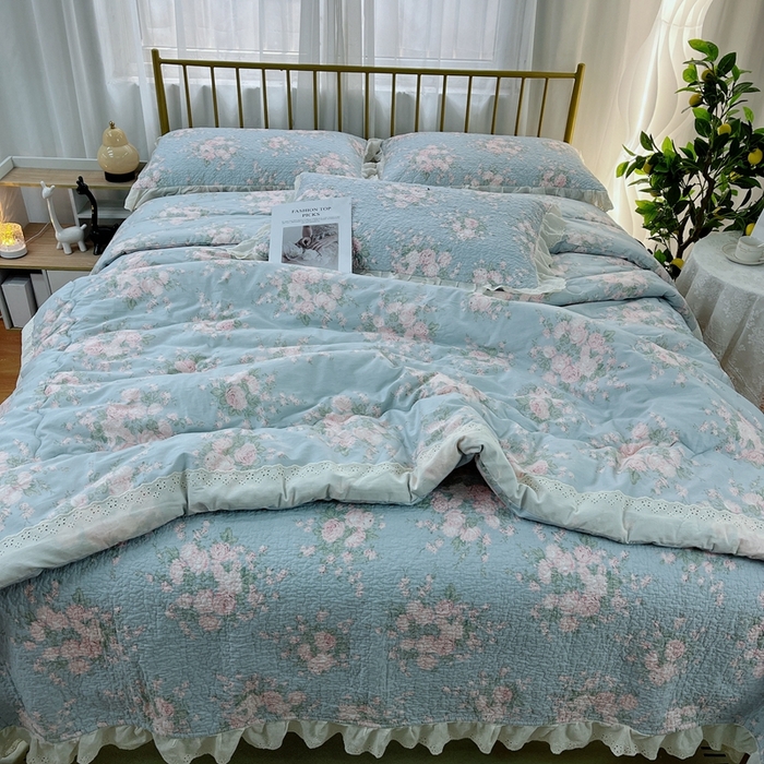 91家纺网 家纺一手货源 找家纺 暖居 2024新款春秋被床盖四件套 苏里南