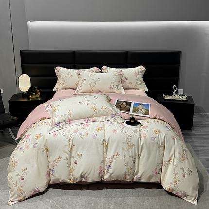 91家纺网 家纺一手货源 找家纺 （总）2024新款A类全棉磨毛数码印花系列四件套