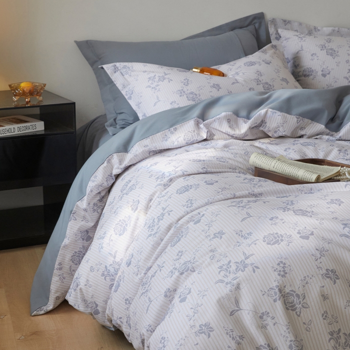 91家纺网 家纺一手货源 找家纺 涵宸家纺 2024新款亲肤全棉磨毛印花四件套--芬兰系列 生如夏花