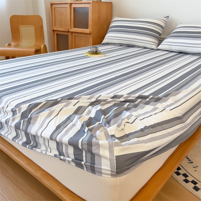 91家纺网 家纺一手货源 找家纺 多品 2024新款水洗棉皱皱纱单品床笠 墨尔本